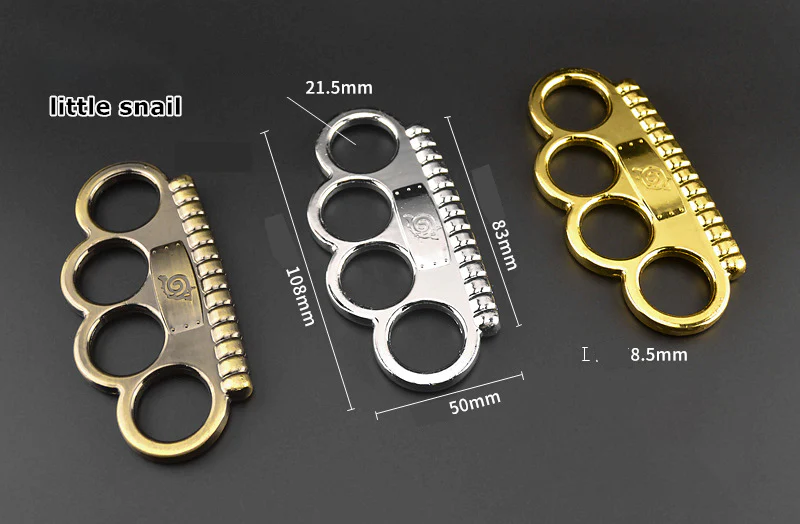 Portable Solid Brass Knuckle Duster Boxing Four Finger Buckle Defense Window Breaker Outdoor EDC Tool - Image 4