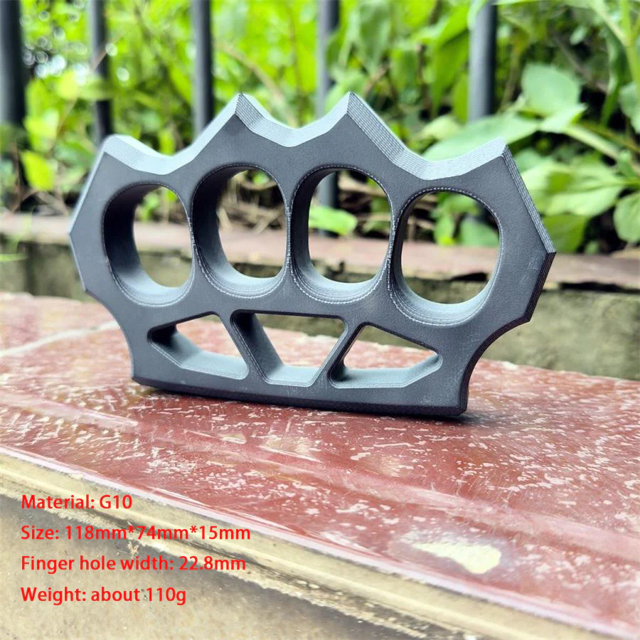 Non-metal G10 Knuckle Duster High Hardness Defense Broken Window Tool - Image 10