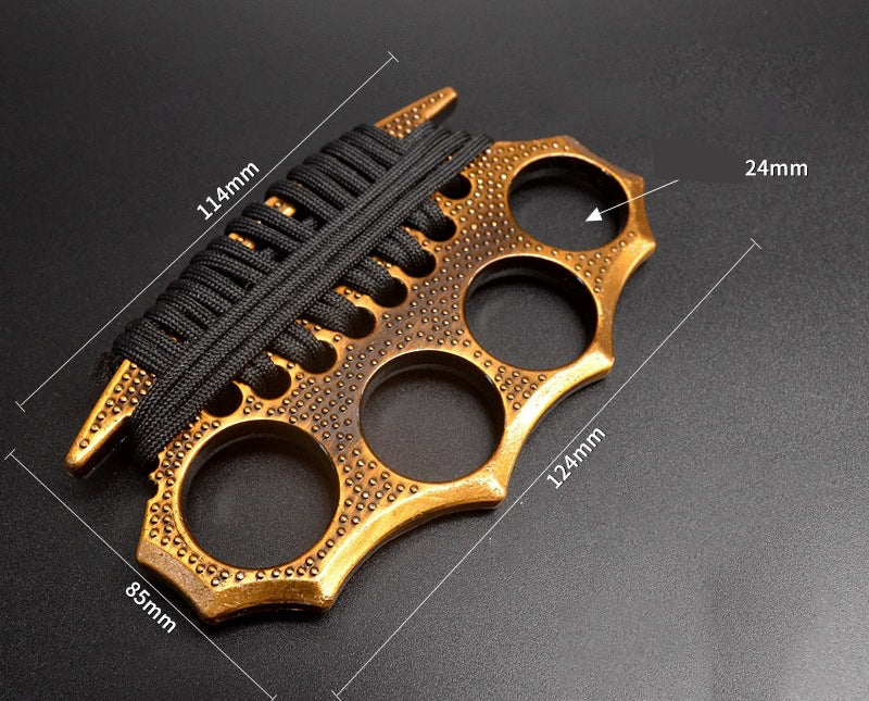 Non-slip and Strong Brass Knuckle Duster Boxing Four Finger Buckle Defense Window Breaker Outdoor EDC Tool - Image 3