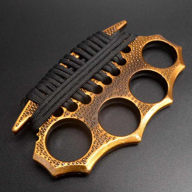 Non-slip and Strong Brass Knuckle Duster Boxing Four Finger Buckle Defense Window Breaker Outdoor EDC Tool - Image 4