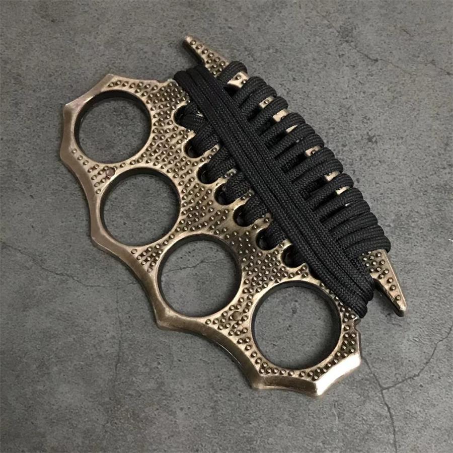 Non-slip and Strong Brass Knuckle Duster Boxing Four Finger Buckle Defense Window Breaker Outdoor EDC Tool - Image 5