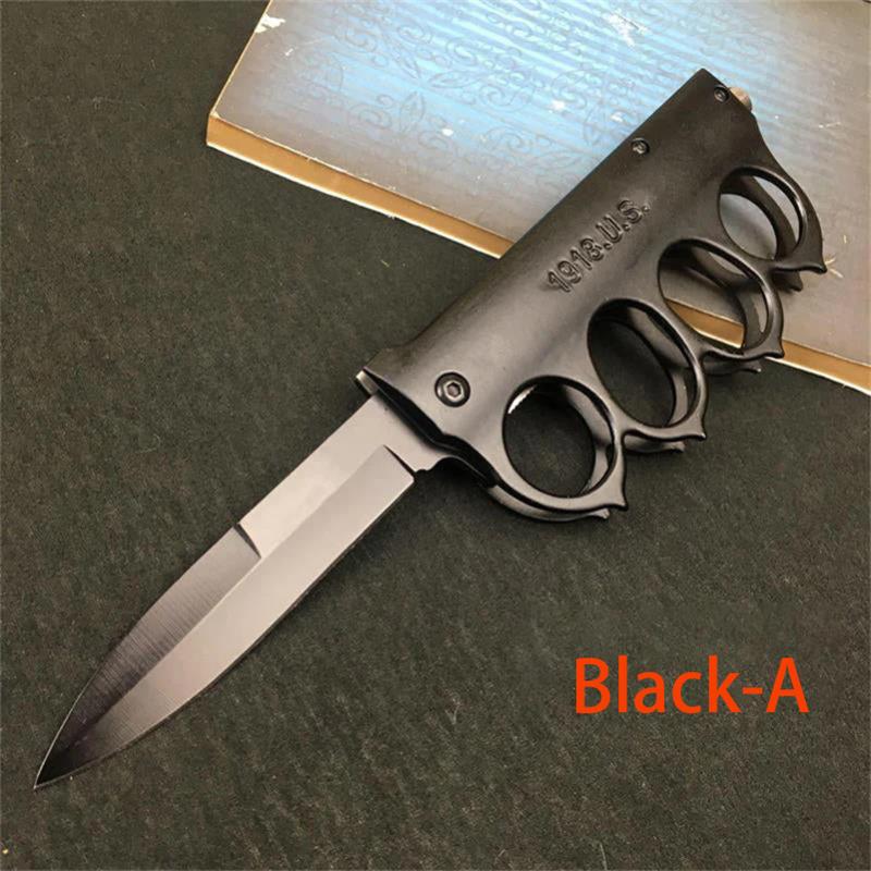 Outdoor Knuckle Duster Folding Tactical Knife Camping Hunting Self-defense Pocket Knives Window Breaking Tool - Image 3