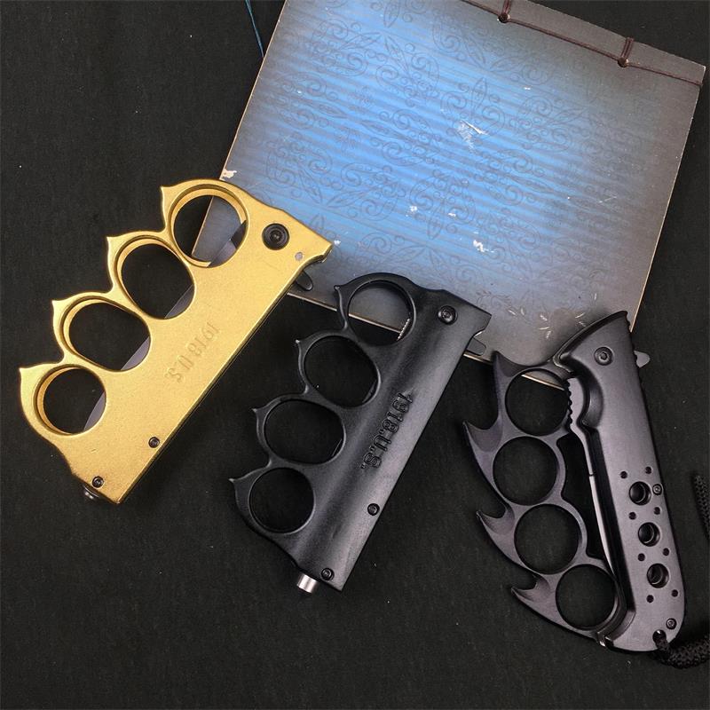 Outdoor Knuckle Duster Folding Tactical Knife Camping Hunting Self-defense Pocket Knives Window Breaking Tool - Image 7
