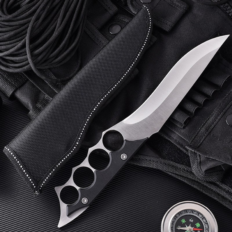 Outdoor Knuckle Fixed Blade Knife Camping Survival Tactical Straight Knives - Image 2