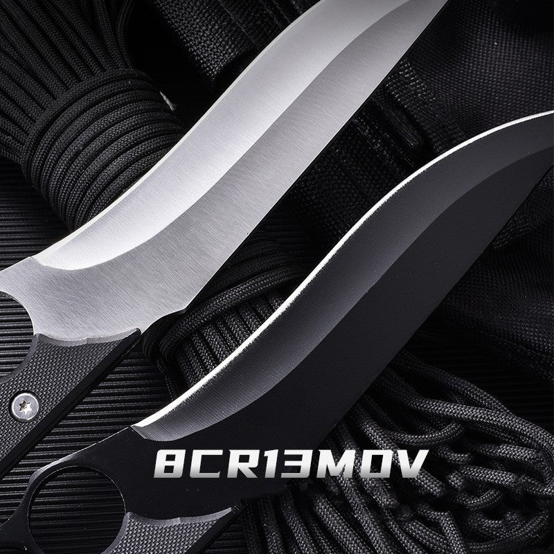 Outdoor Knuckle Fixed Blade Knife Camping Survival Tactical Straight Knives - Image 3