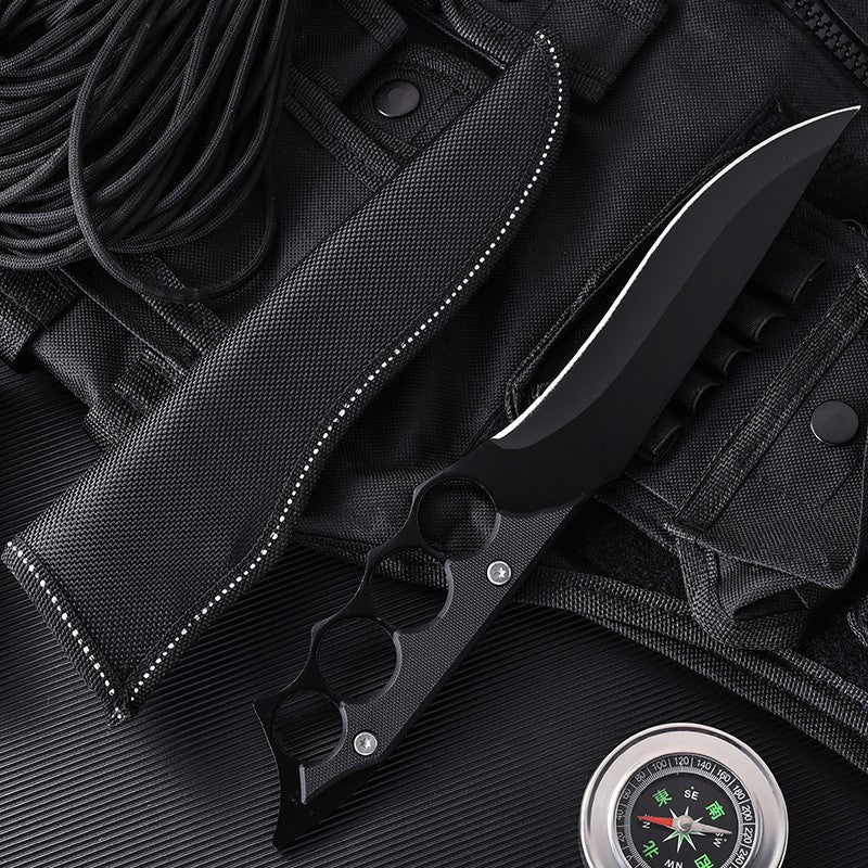 Outdoor Knuckle Fixed Blade Knife Camping Survival Tactical Straight Knives - Image 5