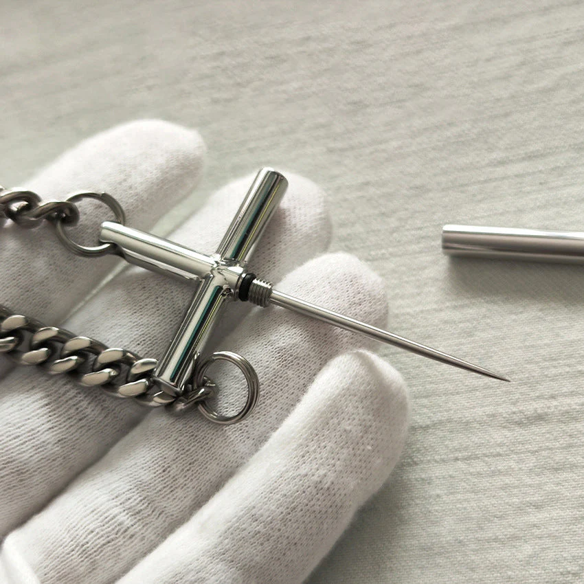 Portable 304 Steel Toothpick Titanium Chain Self Defense EDC Tool - Image 2