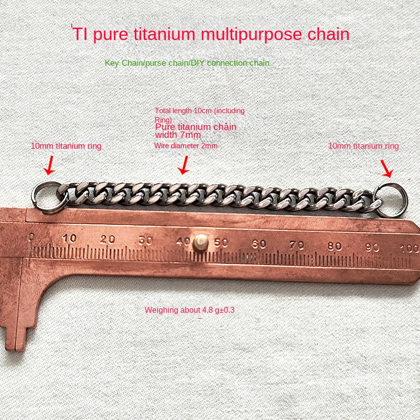 Portable 304 Steel Toothpick Titanium Chain Self Defense EDC Tool - Image 7