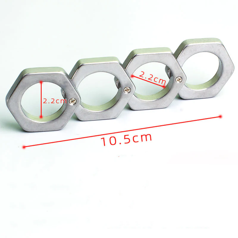 Portable Foldable Knuckle Duster Boxing Self-defense Four-finger Button Window Breaker Outdoor Camping EDC Tool - Image 5