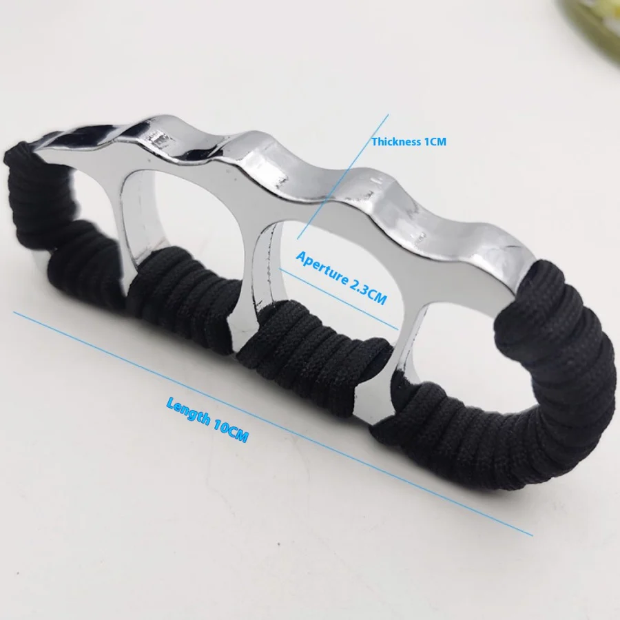 Portable Knuckle Duster Boxing Four Finger Buckle Defense Window Breaker Outdoor EDC Tool - Image 3