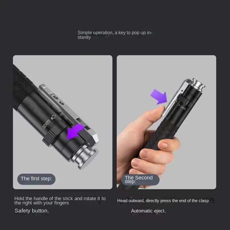 Portable Self Defense Baton Window Breaker EDC Tool - Image 6