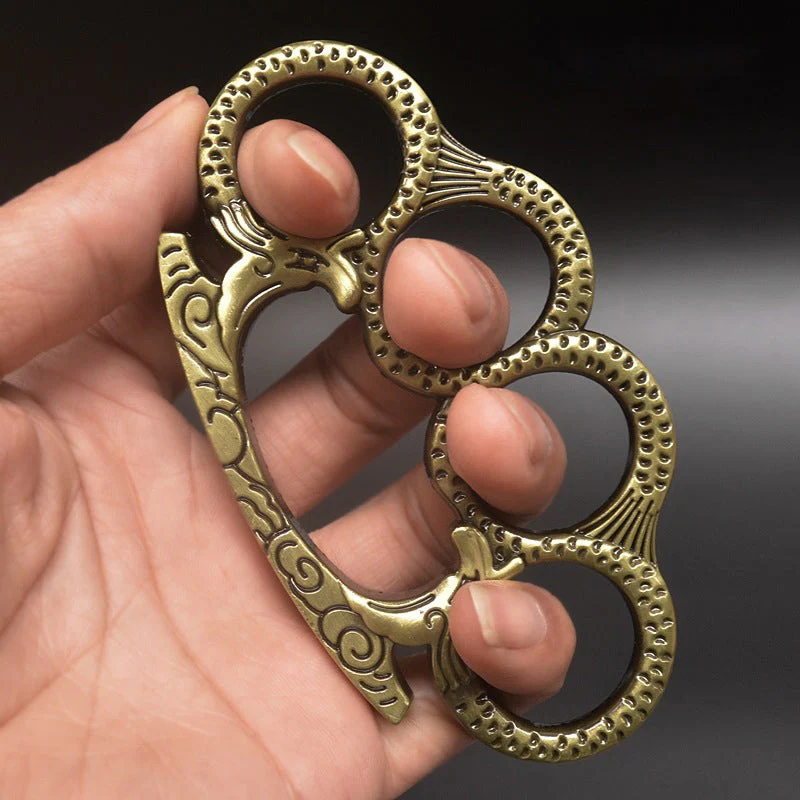 Pythons- Knuckle Duster Boxing Four Finger Buckle Defense Window Breaker Outdoor EDC Tool - Image 4