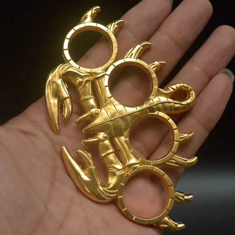 Scorpion-knuckle Duster Boxing Four Finger Buckle Defense Window Breaker Outdoor EDC Tool - Image 4