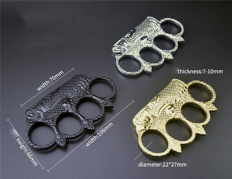 Sea King-Brass Knuckle Duster Boxing Four Finger Buckle Self Defense Window Breaker Outdoor EDC Tool - Image 4
