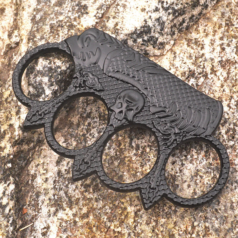 Sea King-Brass Knuckle Duster Boxing Four Finger Buckle Self Defense Window Breaker Outdoor EDC Tool - Image 5