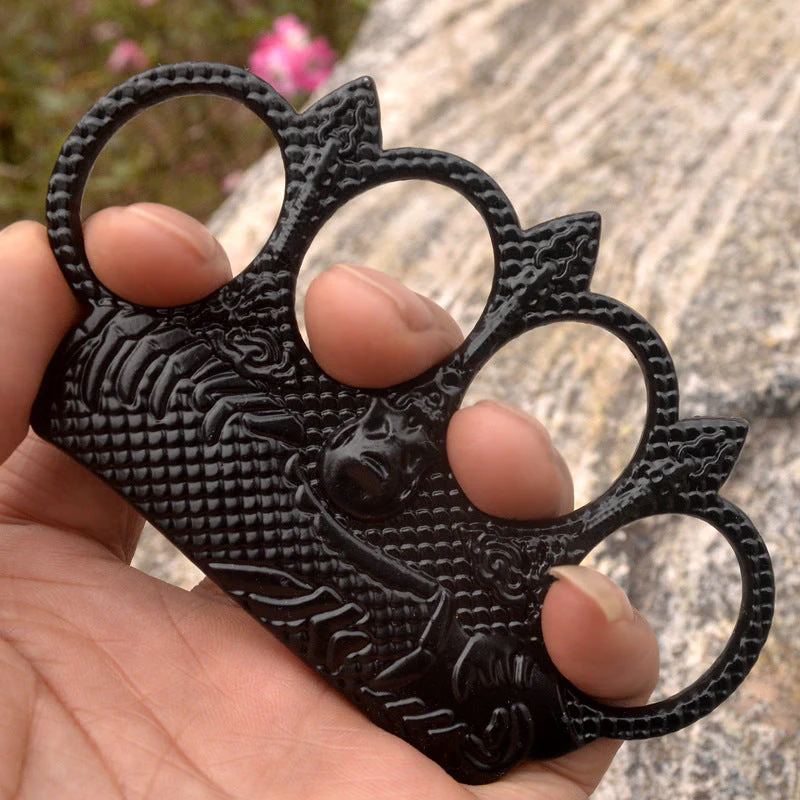 Sea King-Brass Knuckle Duster Boxing Four Finger Buckle Self Defense Window Breaker Outdoor EDC Tool - Image 7