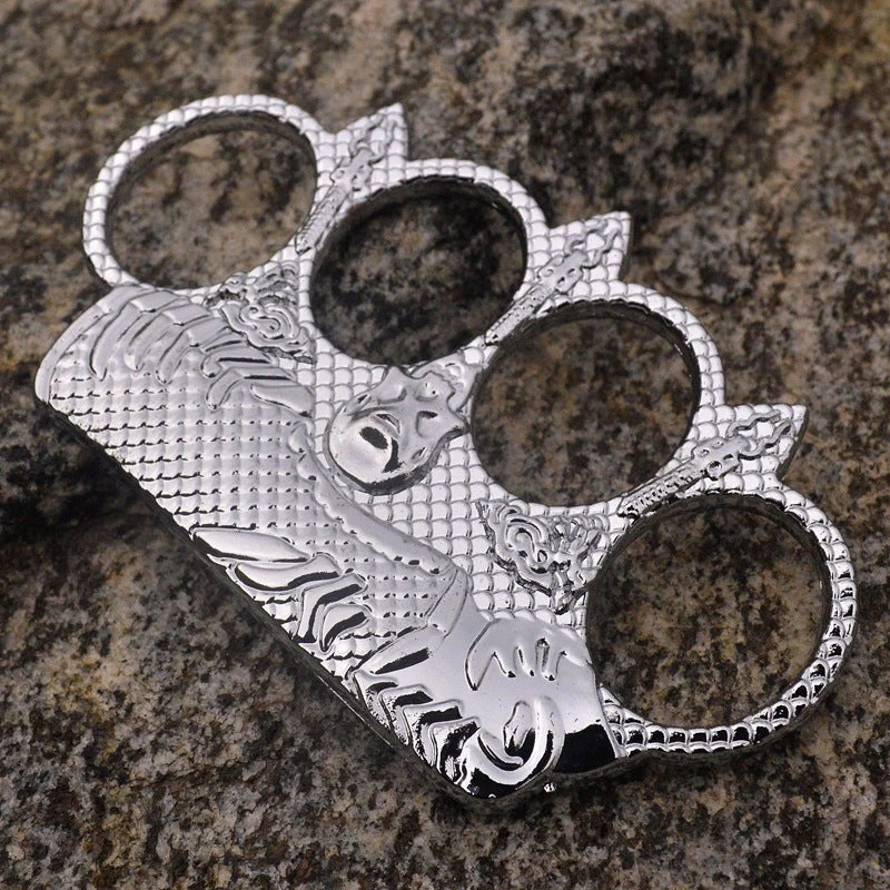 Sea King-Brass Knuckle Duster Boxing Four Finger Buckle Self Defense Window Breaker Outdoor EDC Tool - Image 8