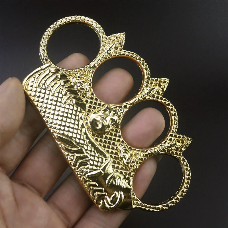 Sea King-Brass Knuckle Duster Boxing Four Finger Buckle Self Defense Window Breaker Outdoor EDC Tool - Image 9