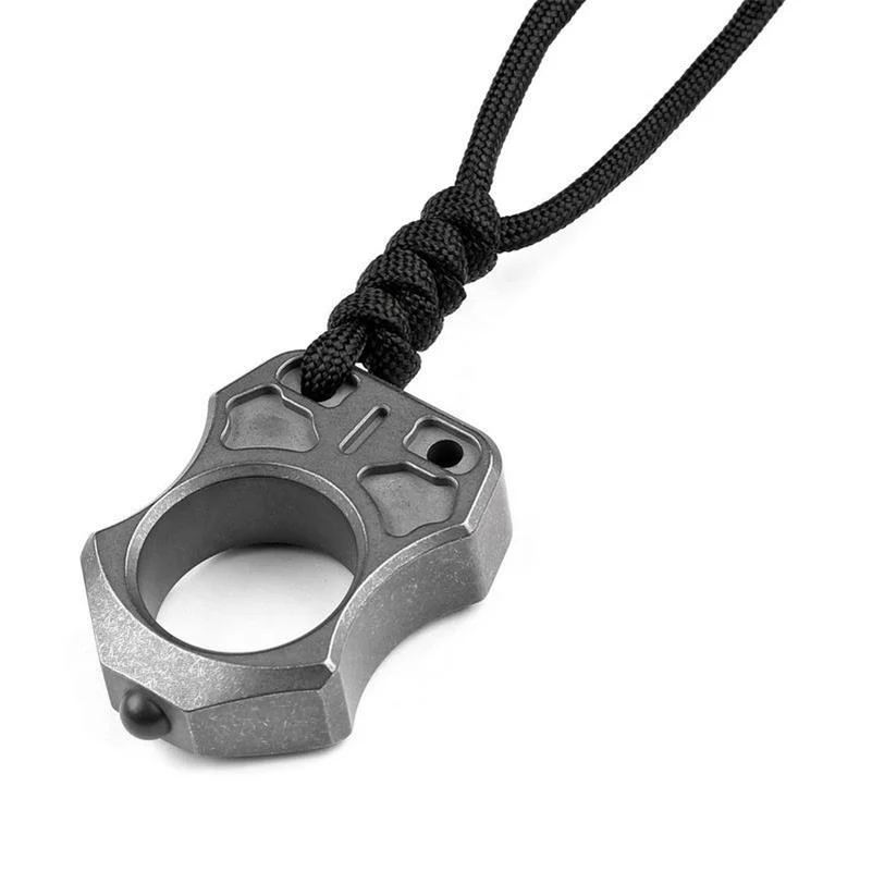Single Finger Burning Titanium Knuckle Duster EDC Pendant - Image 14