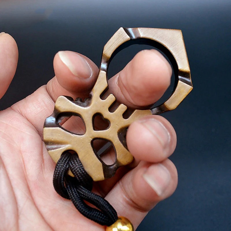 Single Finger Knuckle Duster Buckle Hand Buckle Outdoor Broken Window Defense Fist Buckle Key Buckle - Image 4