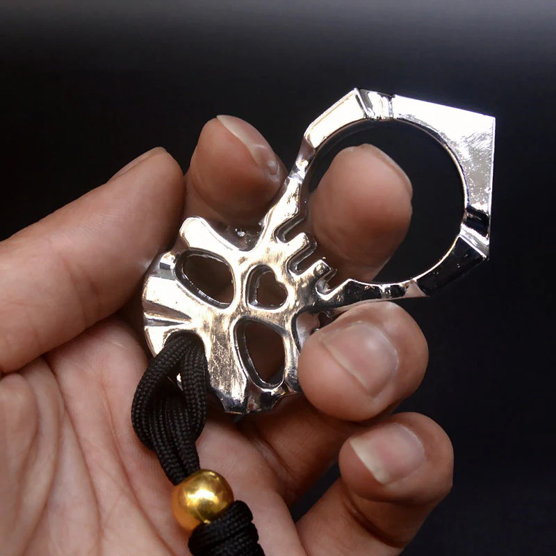 Single Finger Knuckle Duster Buckle Hand Buckle Outdoor Broken Window Defense Fist Buckle Key Buckle - Image 8