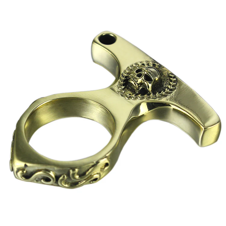 Single Finger Knuckle Duster Skull Pendant Defense - Image 4