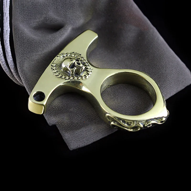 Single Finger Knuckle Duster Skull Pendant Defense - Image 7