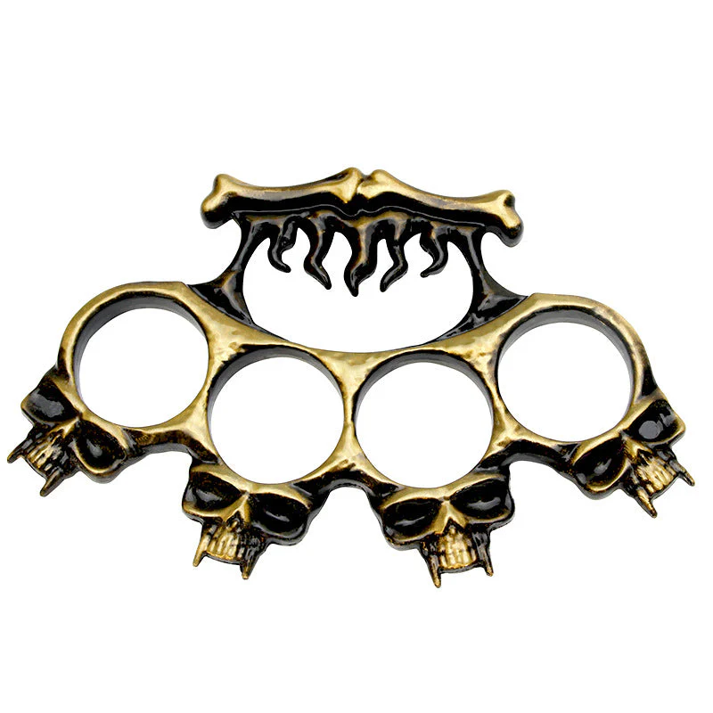 Skull Stab Knuckle Duster Boxing Four Finger Buckle Self Defense Window Breaker Outdoor Portable EDC Tool - Image 7
