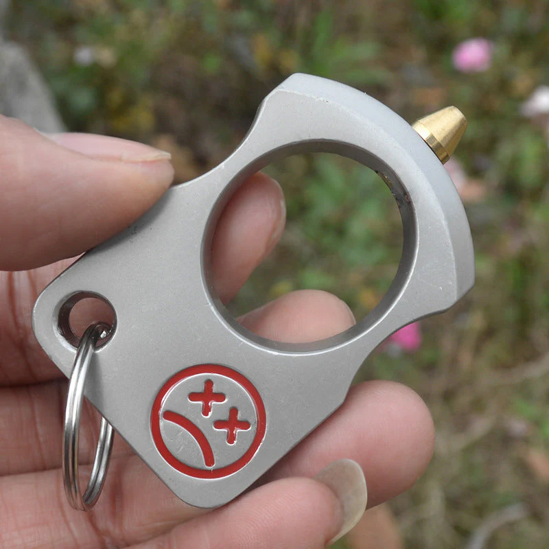 Smile Knuckle Duster Removable Broken Window Self Defense EDC Tool - Image 11