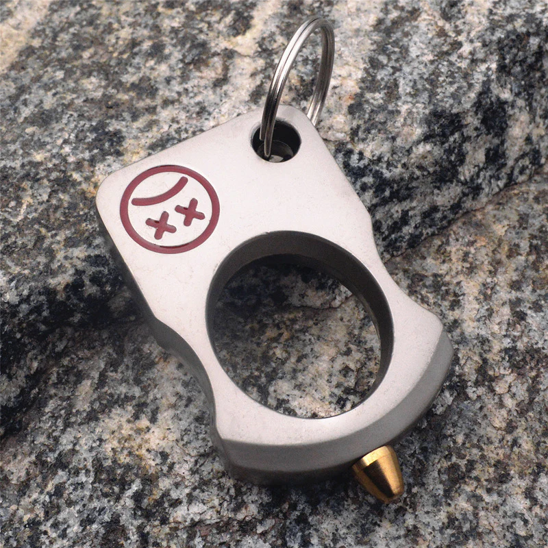 Smile Knuckle Duster Removable Broken Window Self Defense EDC Tool - Image 3