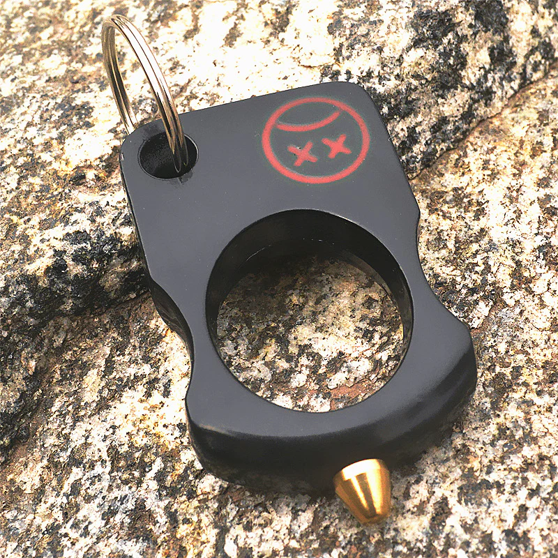 Smile Knuckle Duster Removable Broken Window Self Defense EDC Tool - Image 7