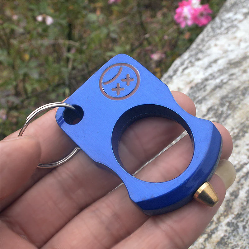 Smile Knuckle Duster Removable Broken Window Self Defense EDC Tool - Image 9