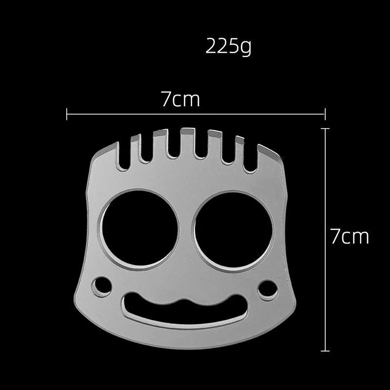 Smile Steel Knuckle Duster Two Finger Buckle Self Defense Window Breaker Boxing Training Combat Protective Gear - Image 7
