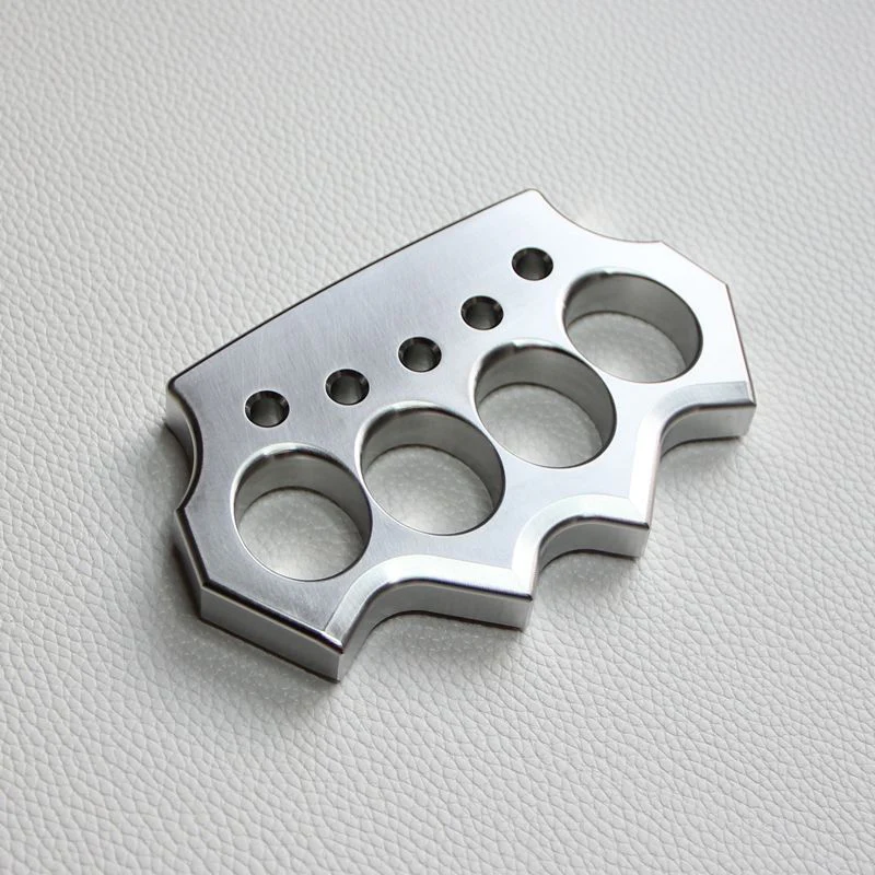 Solid 304 Stainless Steel Knuckle Duster Boxing Four Finger Buckle Defense Window Breaker EDC Tool - Image 6