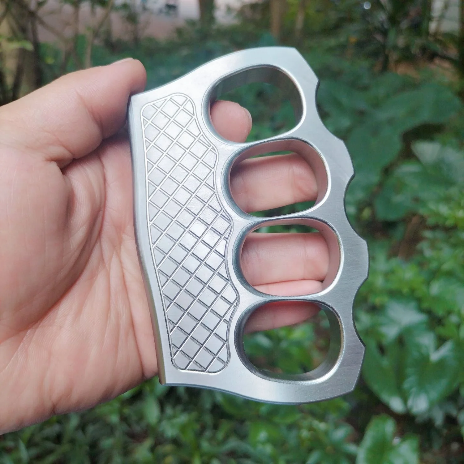 Solid 304 Stainless Steel Knuckle Duster Boxing Self Defense Four Finger Buckle Window Breaker Outdoor Camping EDC Tool - Image 3