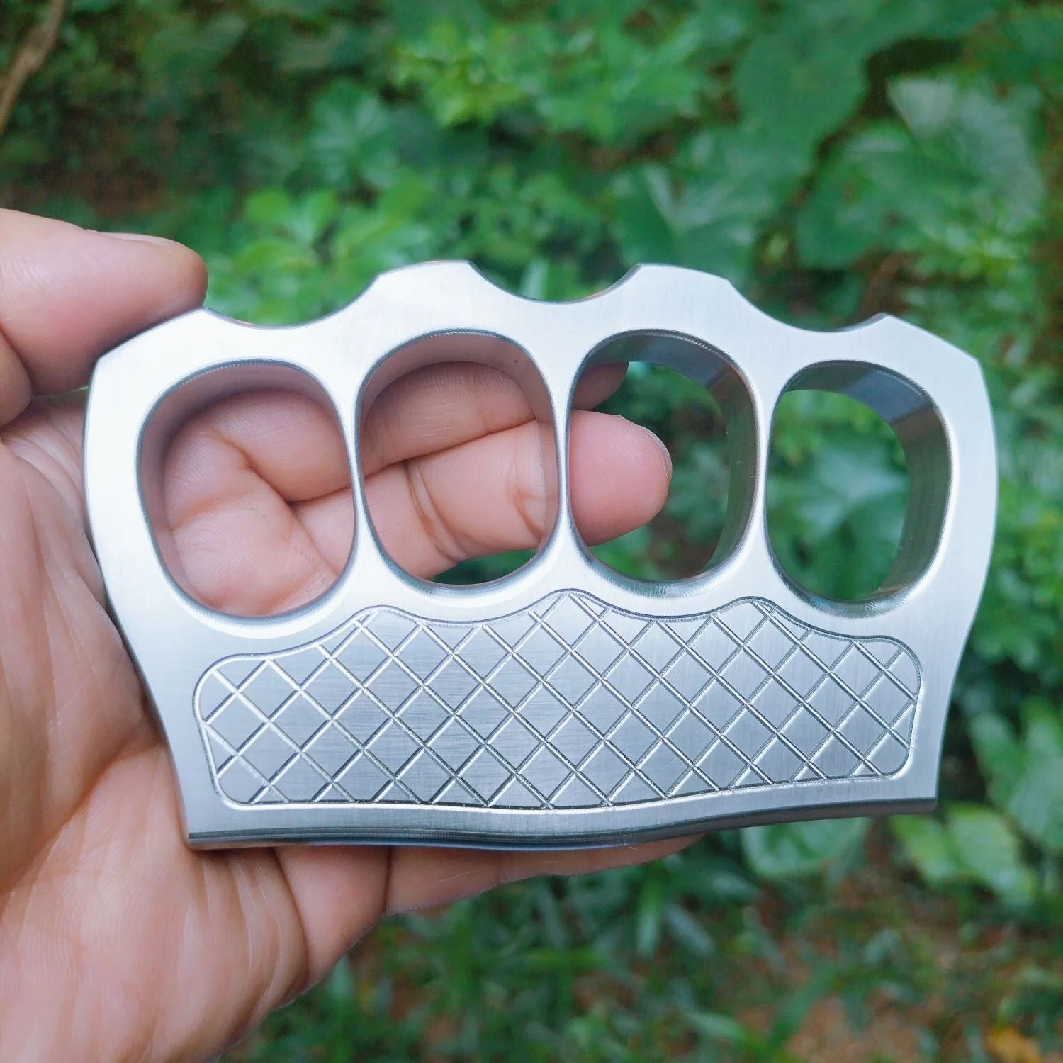 Solid 304 Stainless Steel Knuckle Duster Boxing Self Defense Four Finger Buckle Window Breaker Outdoor Camping EDC Tool - Image 4