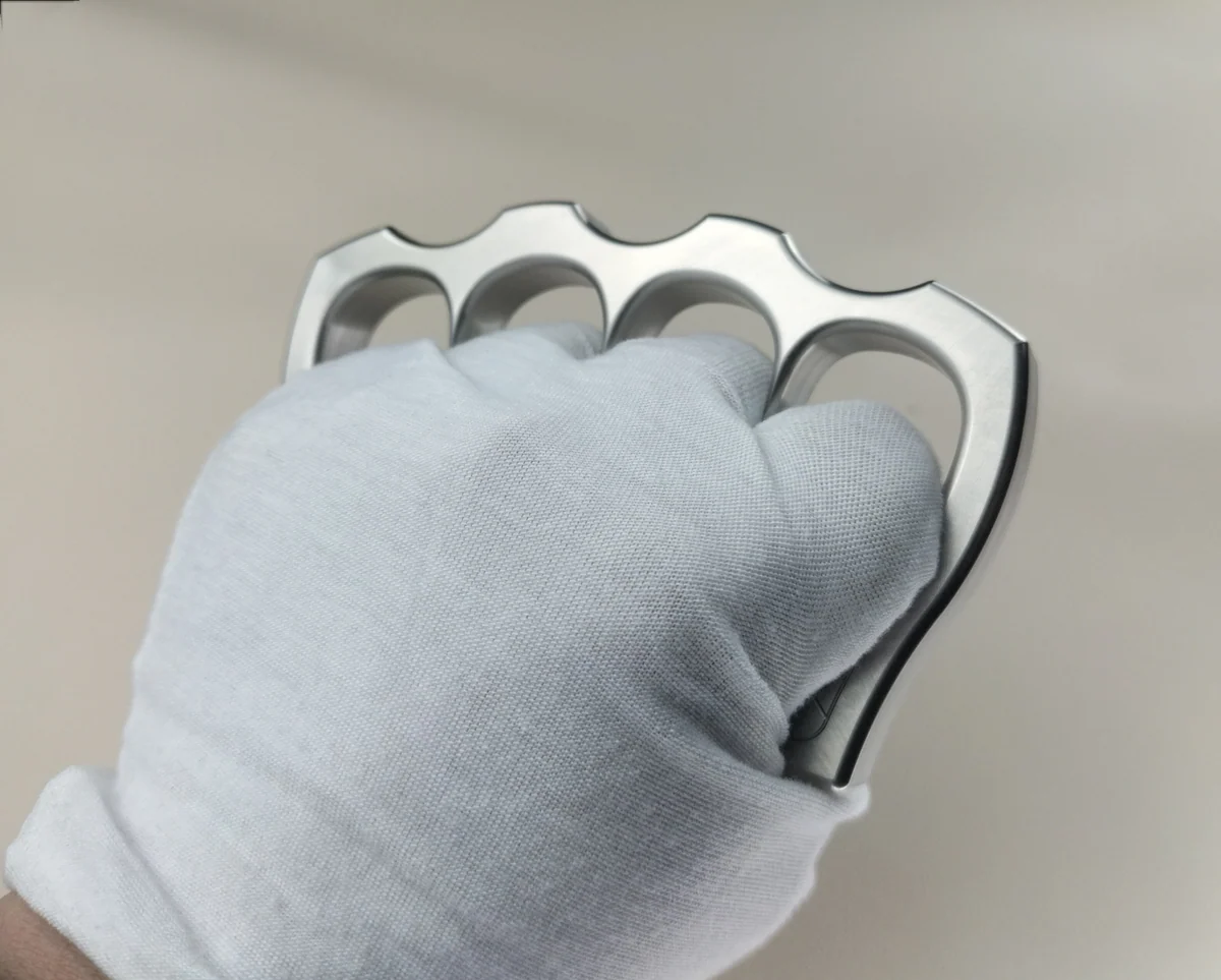 Solid 304 Stainless Steel Knuckle Duster Boxing Self Defense Four Finger Buckle Window Breaker Outdoor Camping EDC Tool - Image 8