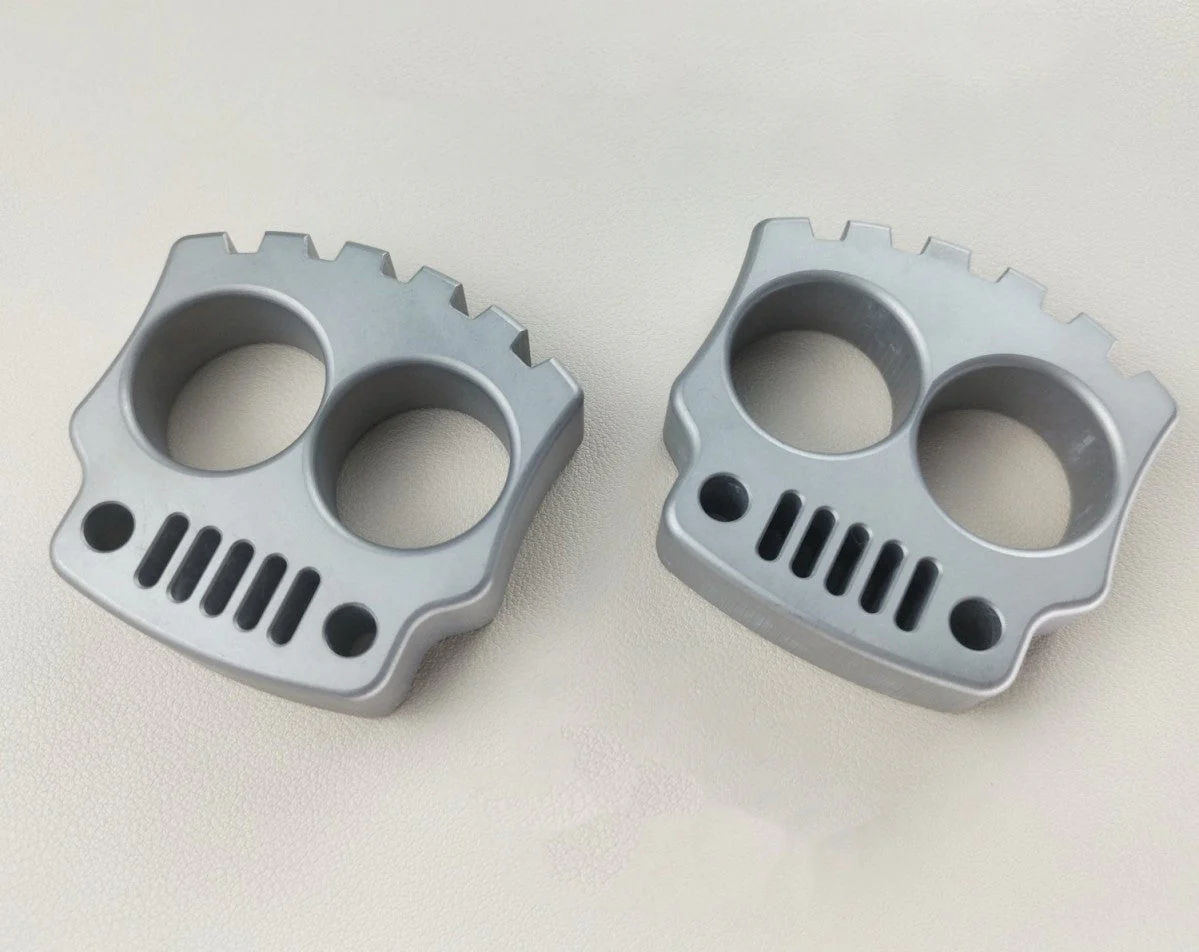 Solid 304 Stainless Steel Two Finger Knuckle Duster Boxing Self Defense Window Breaker Outdoor Portable EDC Tool - Image 7