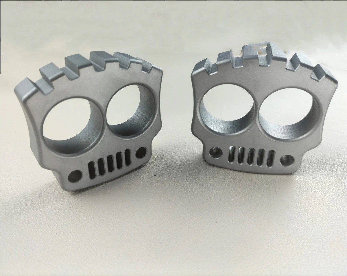 Solid 304 Stainless Steel Two Finger Knuckle Duster Boxing Self Defense Window Breaker Outdoor Portable EDC Tool - Image 9