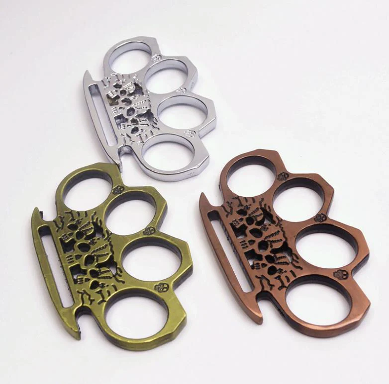 Solid and Strong Knuckle Duster Boxing Four Finger Buckle Defense Window Breaker Outdoor EDC Tool - Image 8