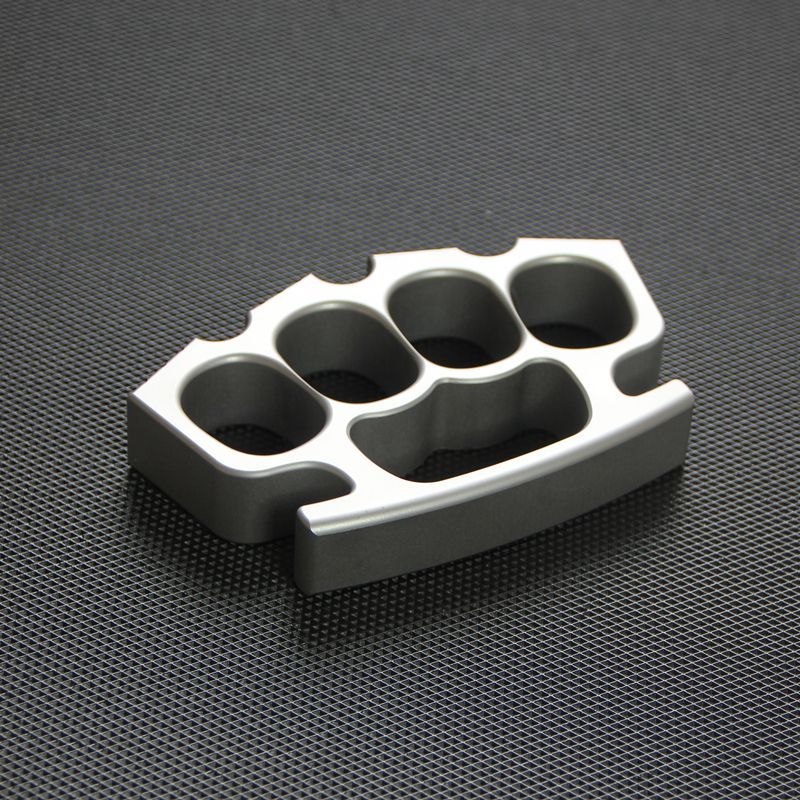 Solid Big Finger Hole 440c Stainless Steel Knuckle Duster Boxing Four Finger Buckle Defense Window Breaker Outdoor EDC Tool - Image 6