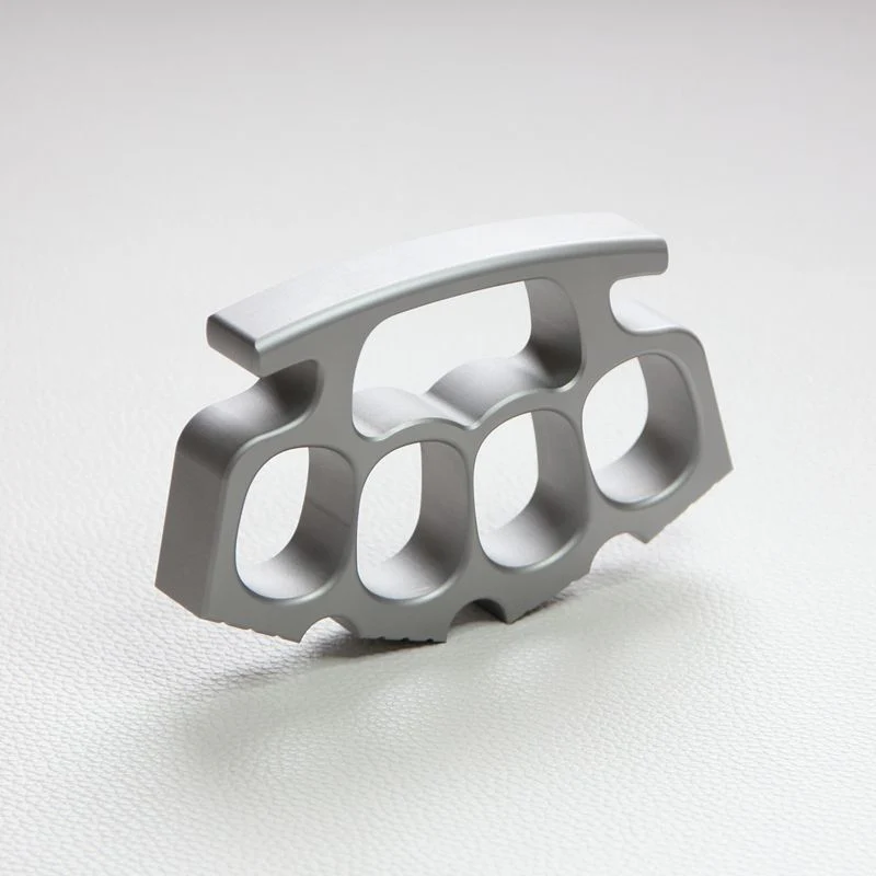 Solid Big Finger Hole 440c Stainless Steel Knuckle Duster Boxing Four Finger Buckle Defense Window Breaker Outdoor EDC Tool - Image 7