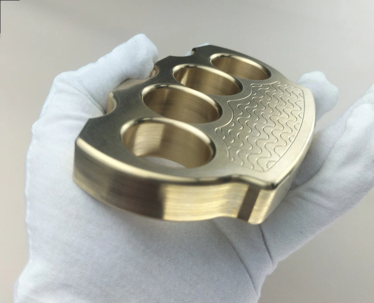 Solid Copper Precision Knuckle Duster Boxing Four Finger Buckle Defense Window Breaker Outdoor EDC Tool - Image 11