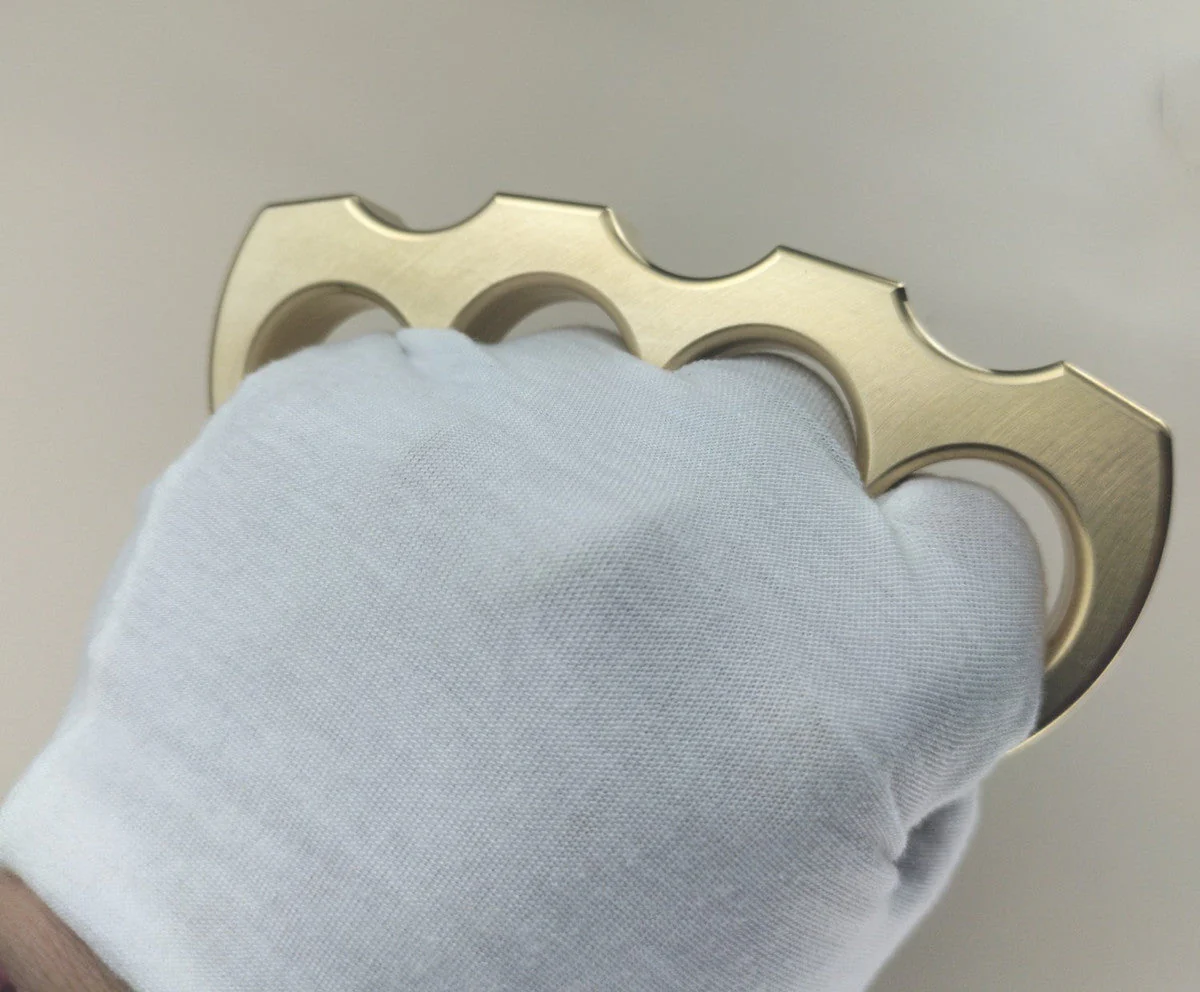 Solid Copper Precision Knuckle Duster Boxing Four Finger Buckle Defense Window Breaker Outdoor EDC Tool - Image 12