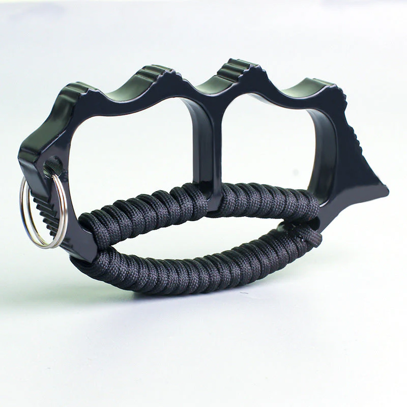 Solid Metal Brass Knuckle Duster Boxing Finger Buckle Self-defense Window Breaker Outdoor Combat Protector EDC Tool