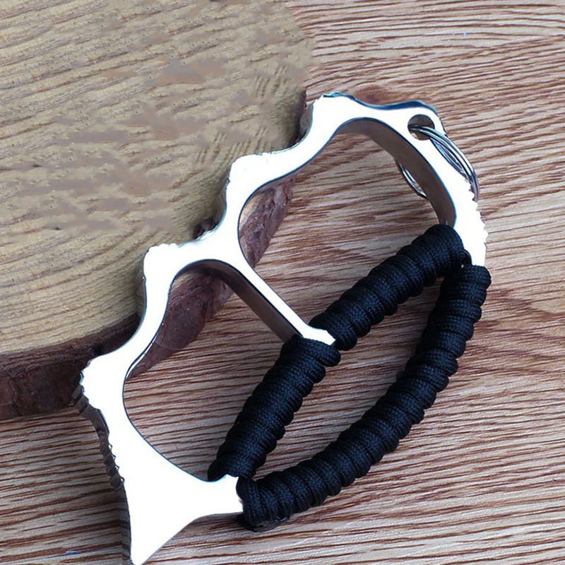 Solid Metal Brass Knuckle Duster Boxing Finger Buckle Self-defense Window Breaker Outdoor Combat Protector EDC Tool - Image 2