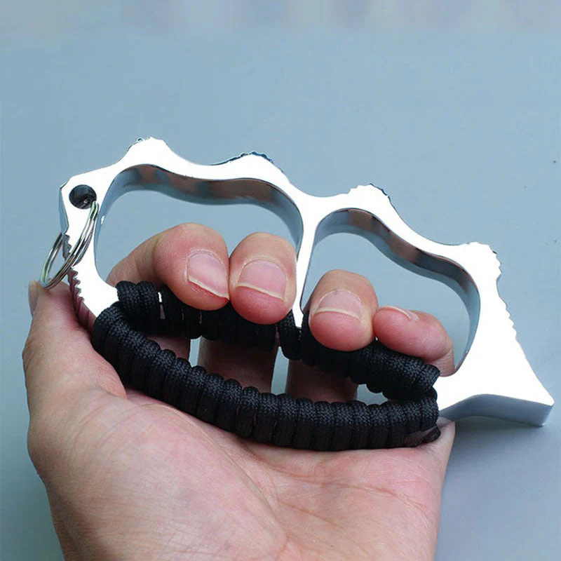 Solid Metal Brass Knuckle Duster Boxing Finger Buckle Self-defense Window Breaker Outdoor Combat Protector EDC Tool - Image 4