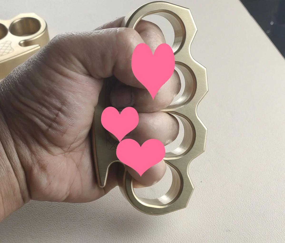 Solid Precision Brass Knuckle Duster Boxing Self Defense Four Finger Buckle Window Breaker Outdoor Camping EDC Tool - Image 4