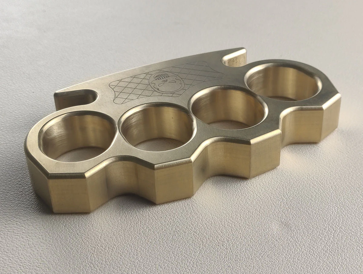 Solid Precision Brass Knuckle Duster Boxing Self Defense Four Finger Buckle Window Breaker Outdoor Camping EDC Tool - Image 6