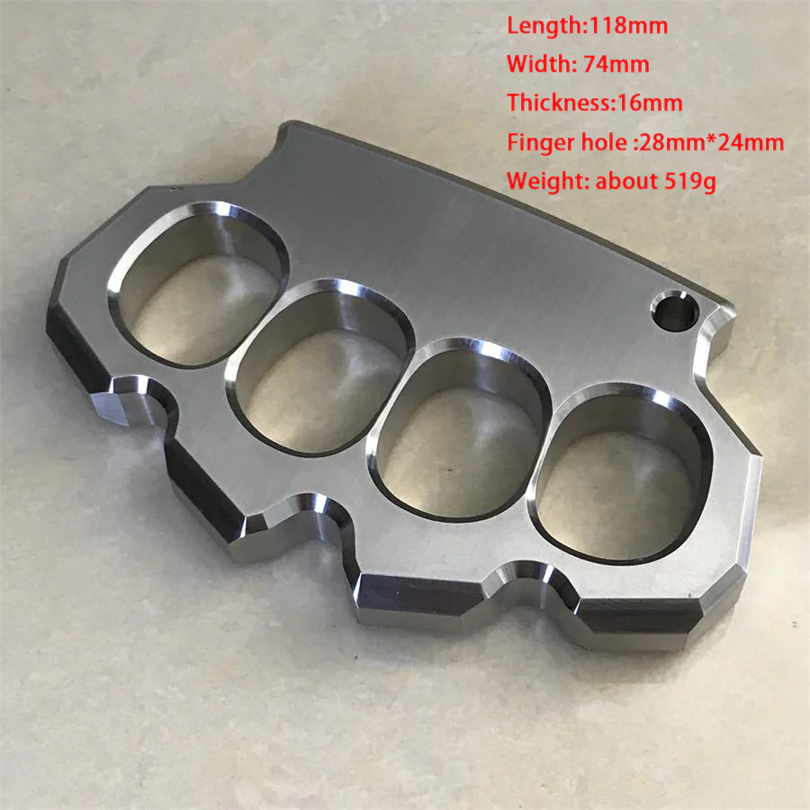 Solid Precision Thickened Knuckle Duster Boxing Self Defense Four Finger Buckle Window Breaker Outdoor Camping EDC Tool - Image 14